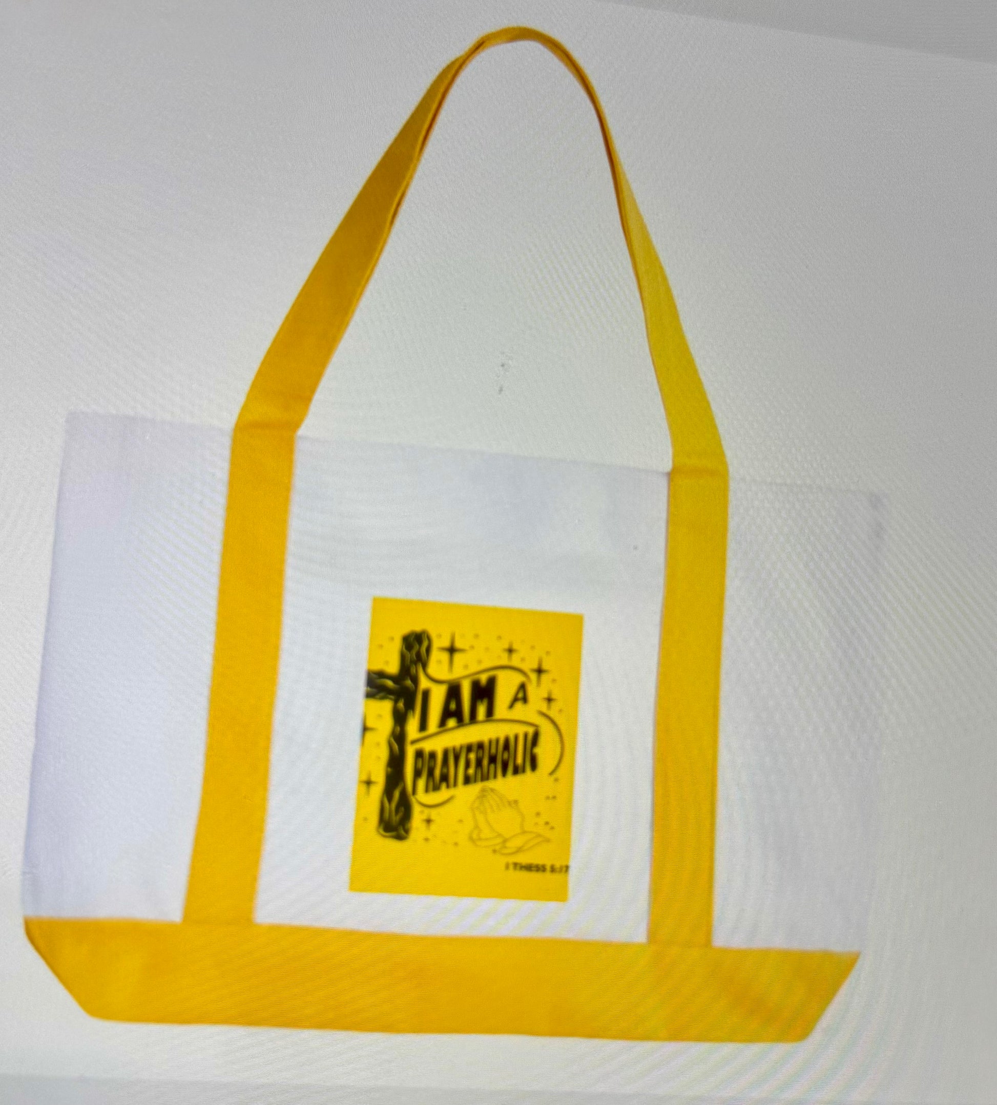 I am a Prayerholic Tote Bag